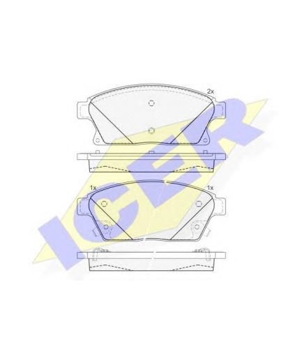 ICER Колодки дисковые