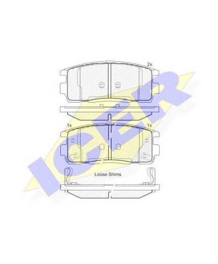 ICER Колодки дисковые