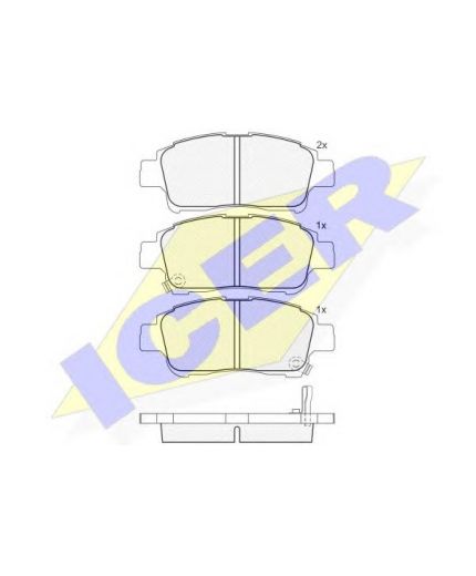 ICER Колодки дисковые
