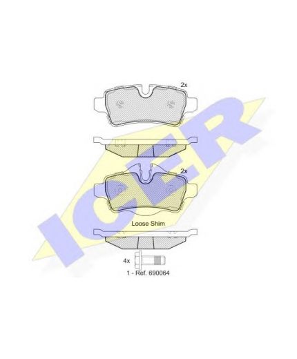 ICER Колодки дисковые