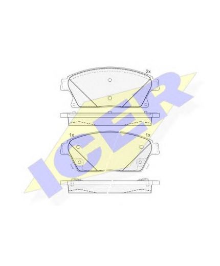 ICER Колодки дисковые
