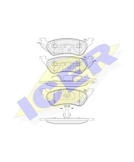 ICER Колодки дисковые