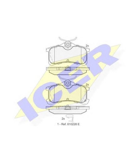 ICER Колодки дисковые