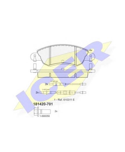 ICER Колодки дисковые
