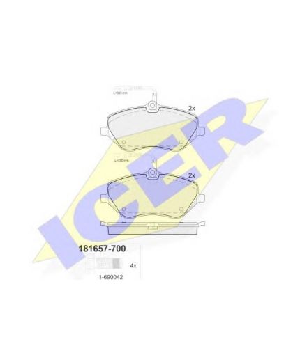 ICER Колодки дисковые