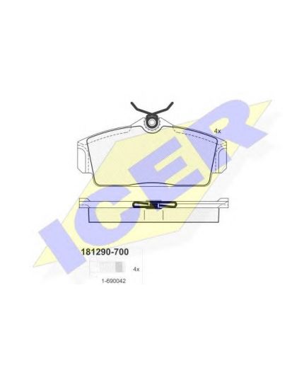 ICER Колодки дисковые
