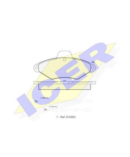 ICER Колодки дисковые