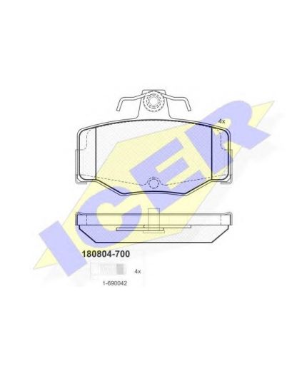 ICER Колодки дисковые
