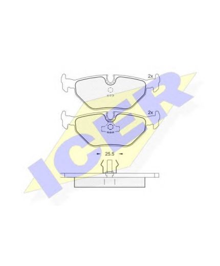 ICER Колодки дисковые задние
