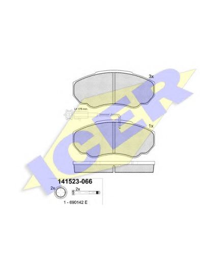 ICER Колодки дисковые