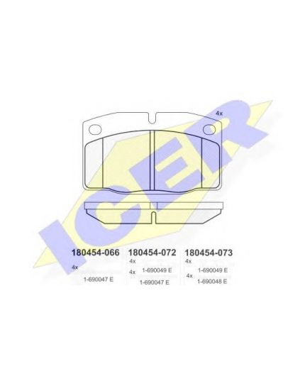 ICER Колодки дисковые