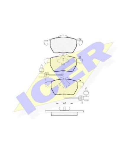 ICER Колодки дисковые
