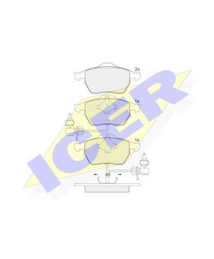 ICER Колодки дисковые передние