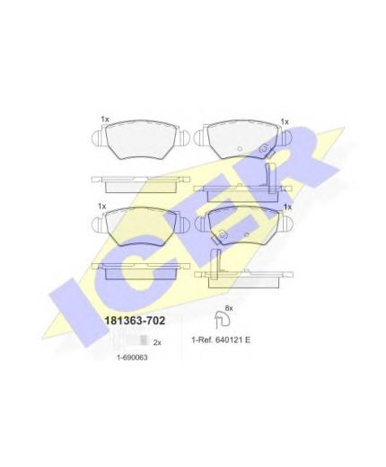 ICER Колодки дисковые