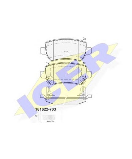 ICER Колодки дисковые задние