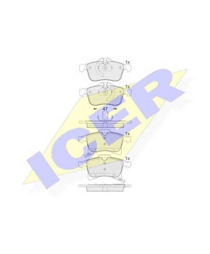 ICER Колодки дисковые передние