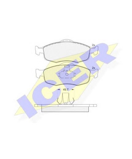 ICER Колодки дисковые передние