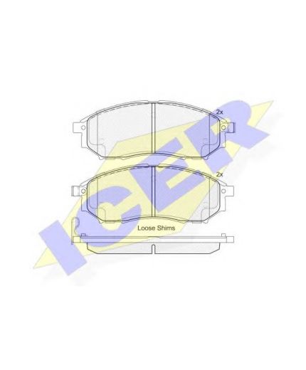 ICER Колодки дисковые передние