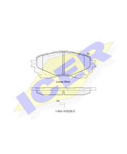 ICER Колодки дисковые передние
