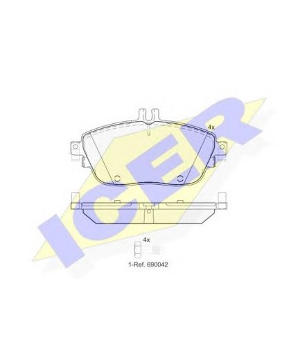 ICER Колодки дисковые передние