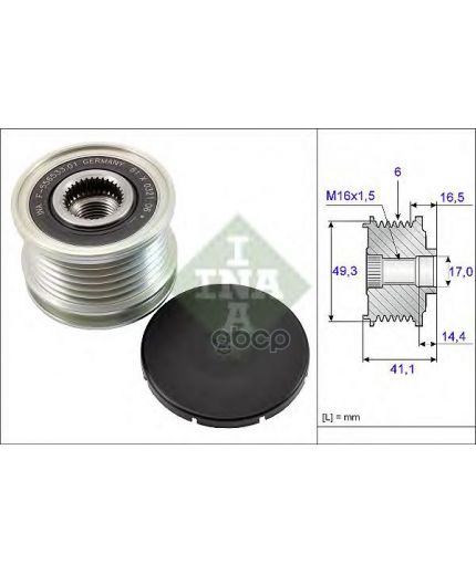 INA Шкив генератора