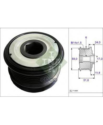 INA Шкив генератора