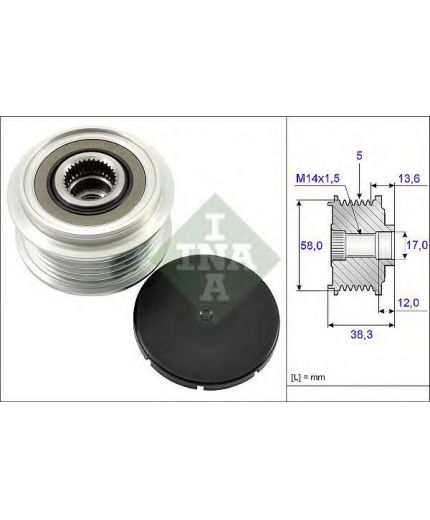INA Шкив генератора
