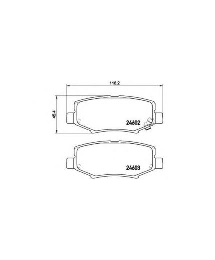 BREMBO Колодки дисковые задние