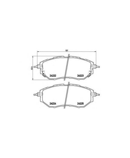BREMBO Колодки дисковые передние