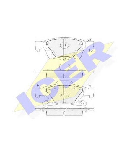 ICER Колодки дисковые