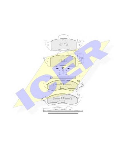 ICER Колодки дисковые