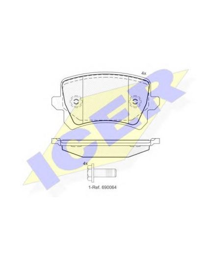 ICER Колодки дисковые