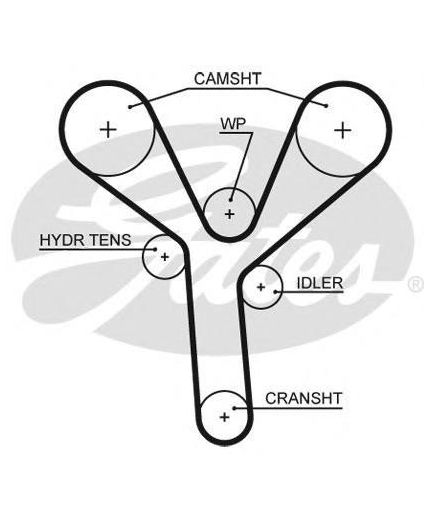 GATES Ремень ГРМ