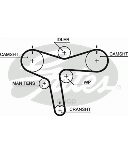 GATES Ремень ГРМ
