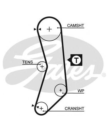 GATES Ремень ГРМ