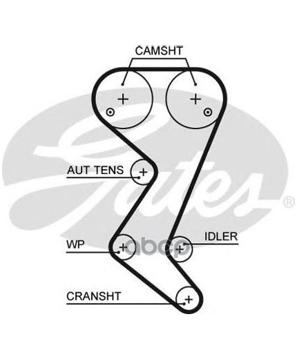 GATES Ремень ГРМ