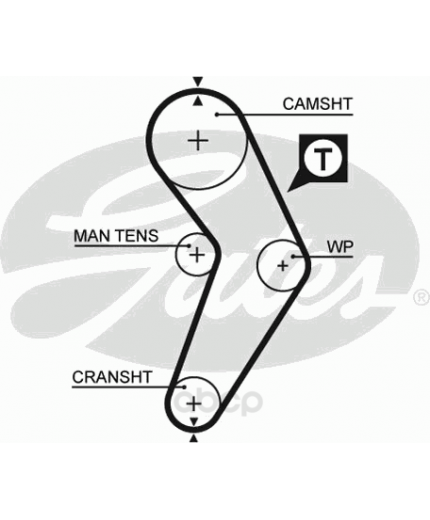 GATES Ремень ГРМ