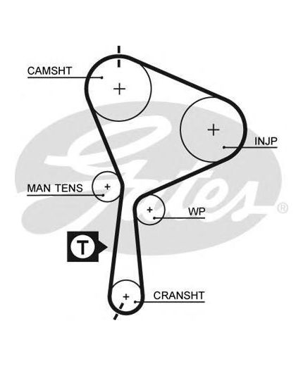 GATES Ремень ГРМ