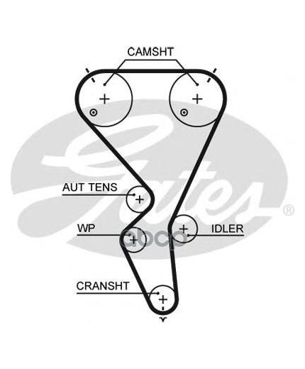 GATES Ремень ГРМ