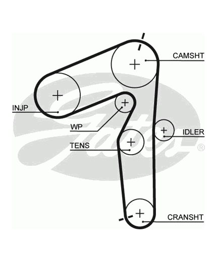 GATES Ремень ГРМ