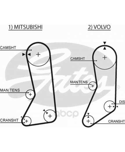 GATES Ремень ГРМ