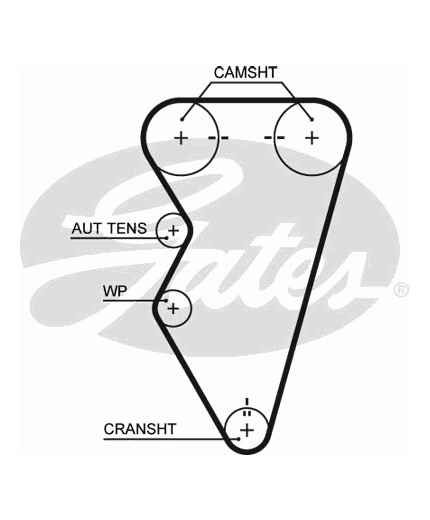 GATES Ремень ГРМ