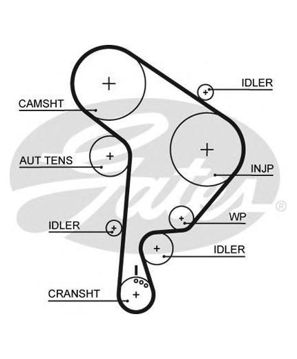 GATES Ремень ГРМ