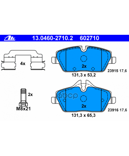 ATE Колодки дисковые передние