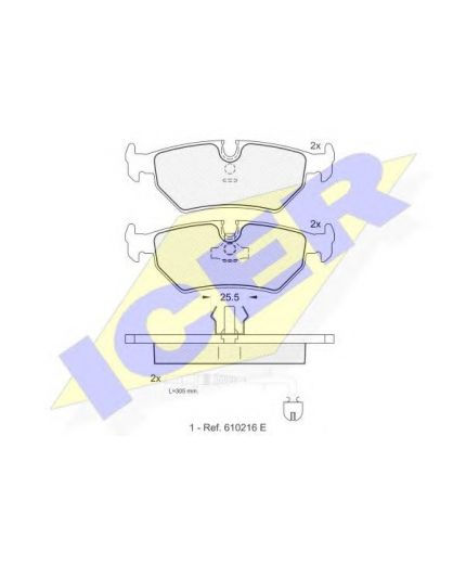 ICER Колодки дисковые