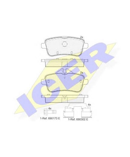 ICER Колодки дисковые