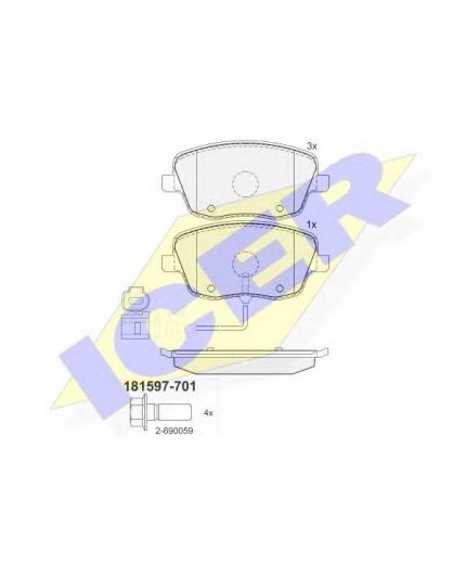 ICER Колодки дисковые