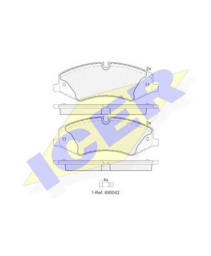 ICER Колодки дисковые