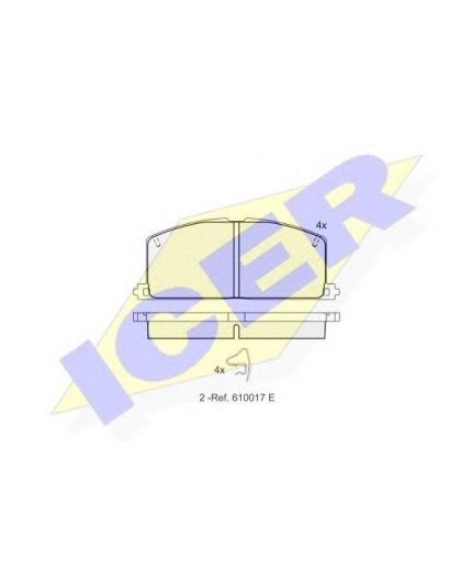ICER Колодки дисковые