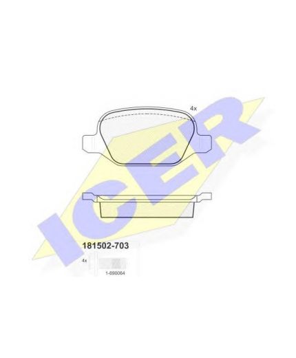 ICER Колодки дисковые
